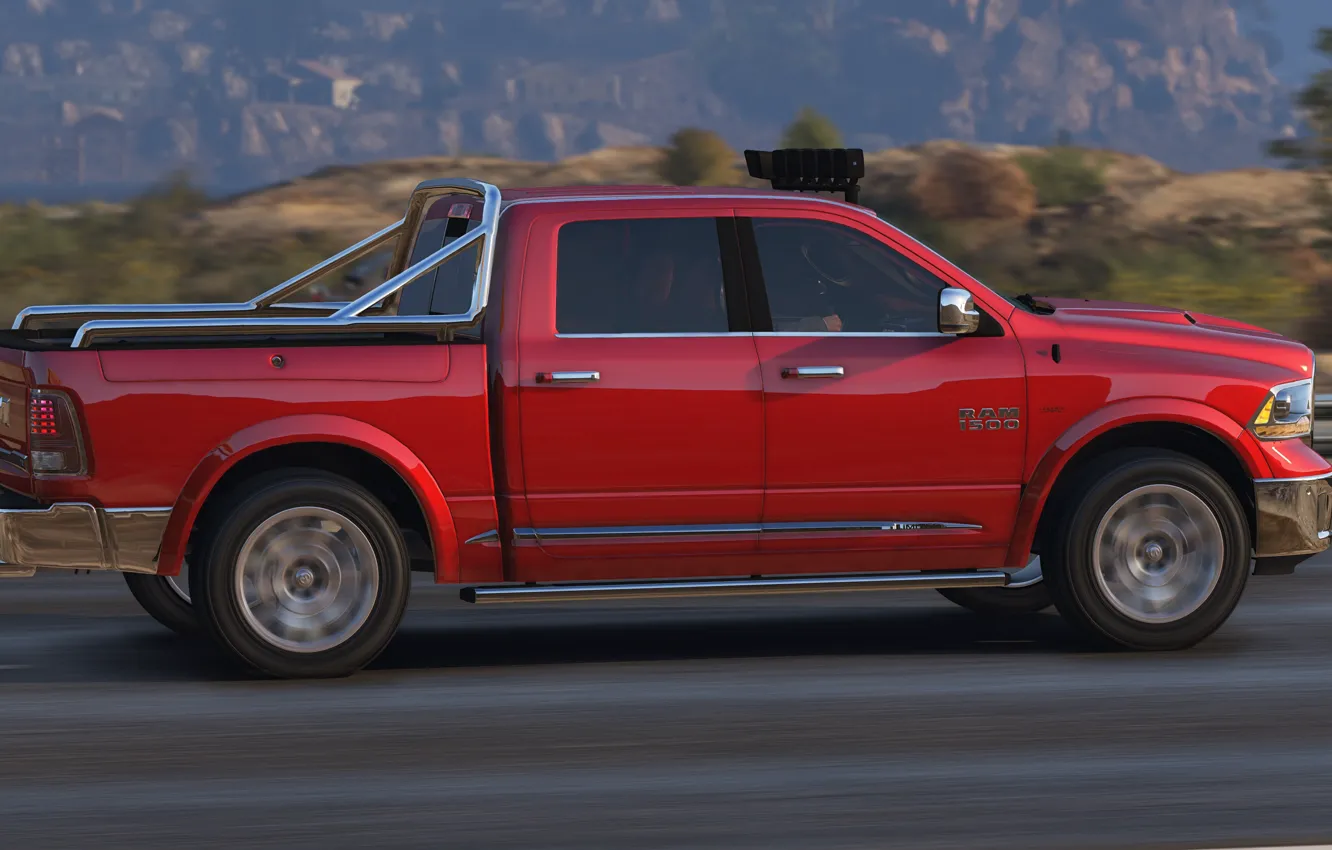 Photo wallpaper road, Dodge, Grand Theft Auto V