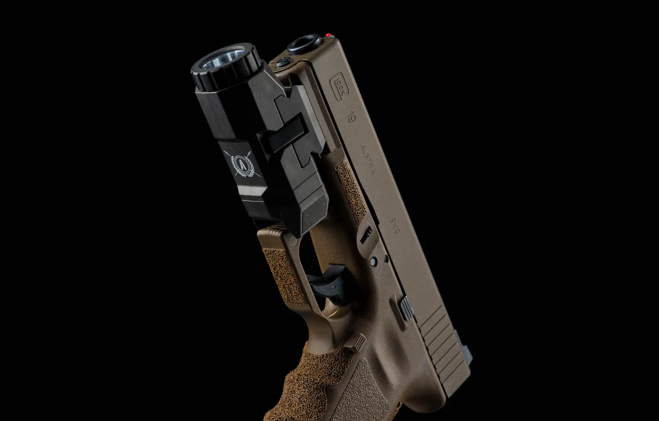 Photo wallpaper gun, weapons, Glock 19, self-loading