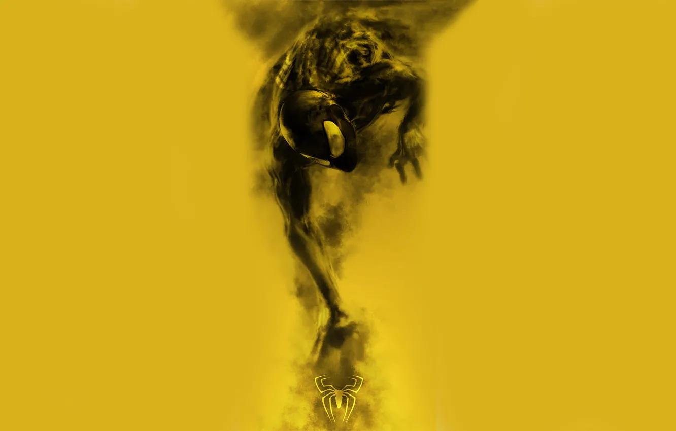 Photo wallpaper yellow background, comic, Spider-man, Marvel Comics, Spider-Man, Marvel