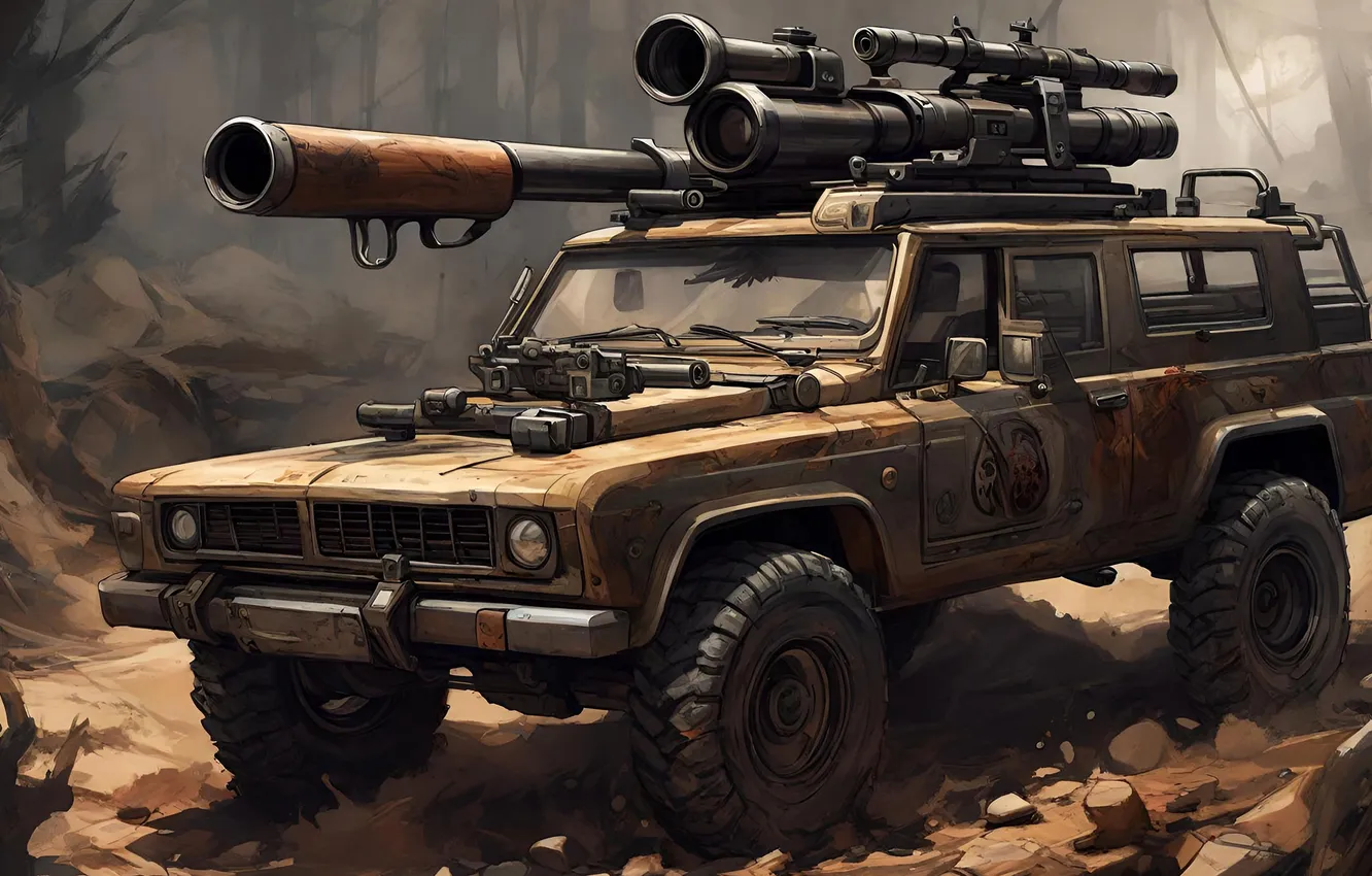 Photo wallpaper weapons, Rover, military equipment
