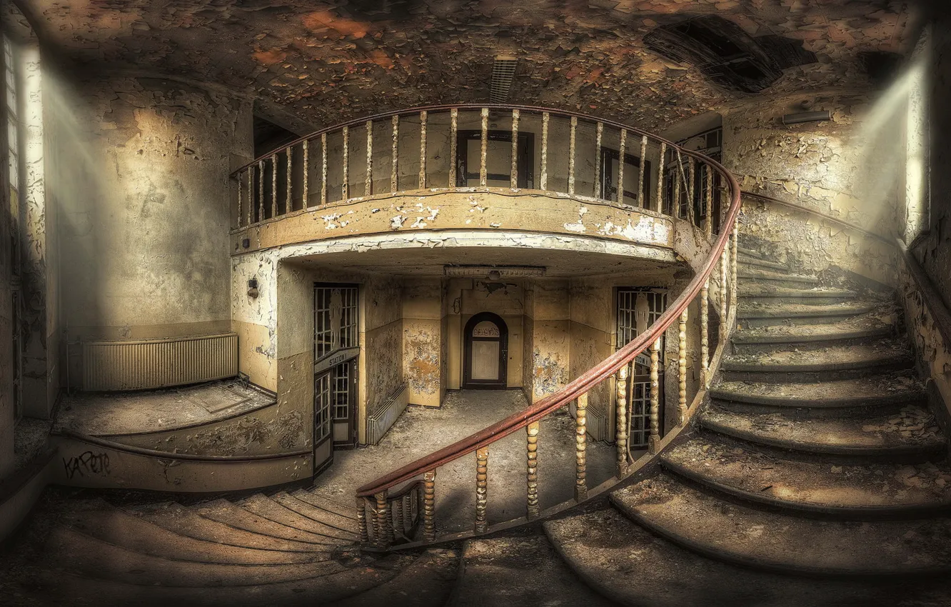 Photo wallpaper home, the door, ladder