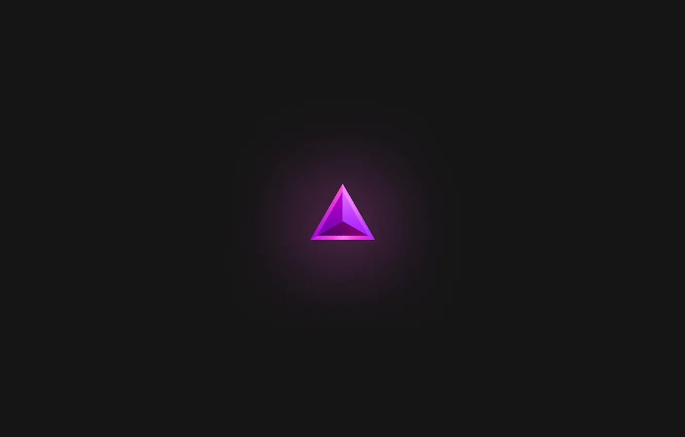 Photo wallpaper purple, minimalism, triangle