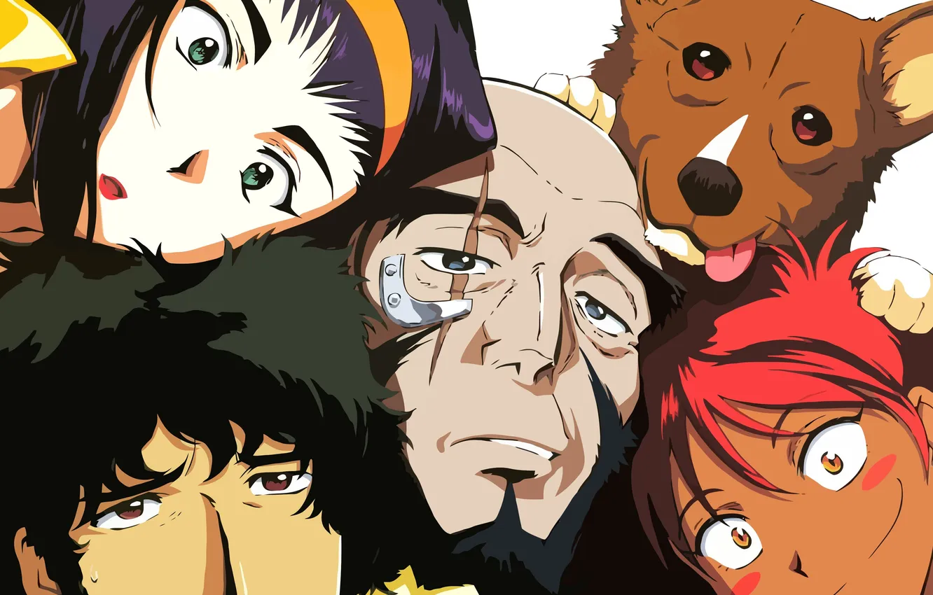 Photo wallpaper art, Ein, cowboy bebop, the crew, Edward, Edward, Cowboy Bebop, Faye Valentine