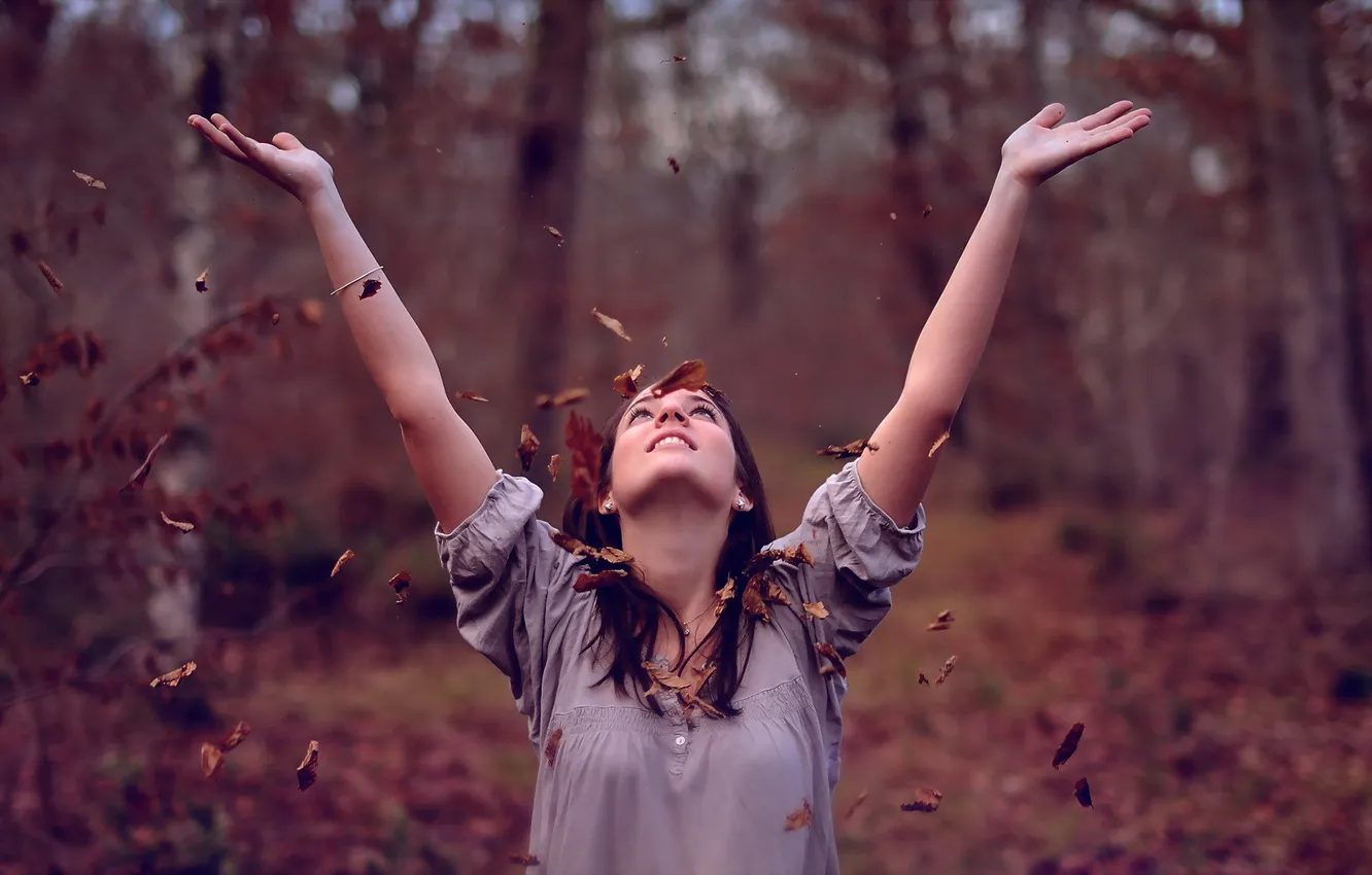 Photo wallpaper girl, pose, background