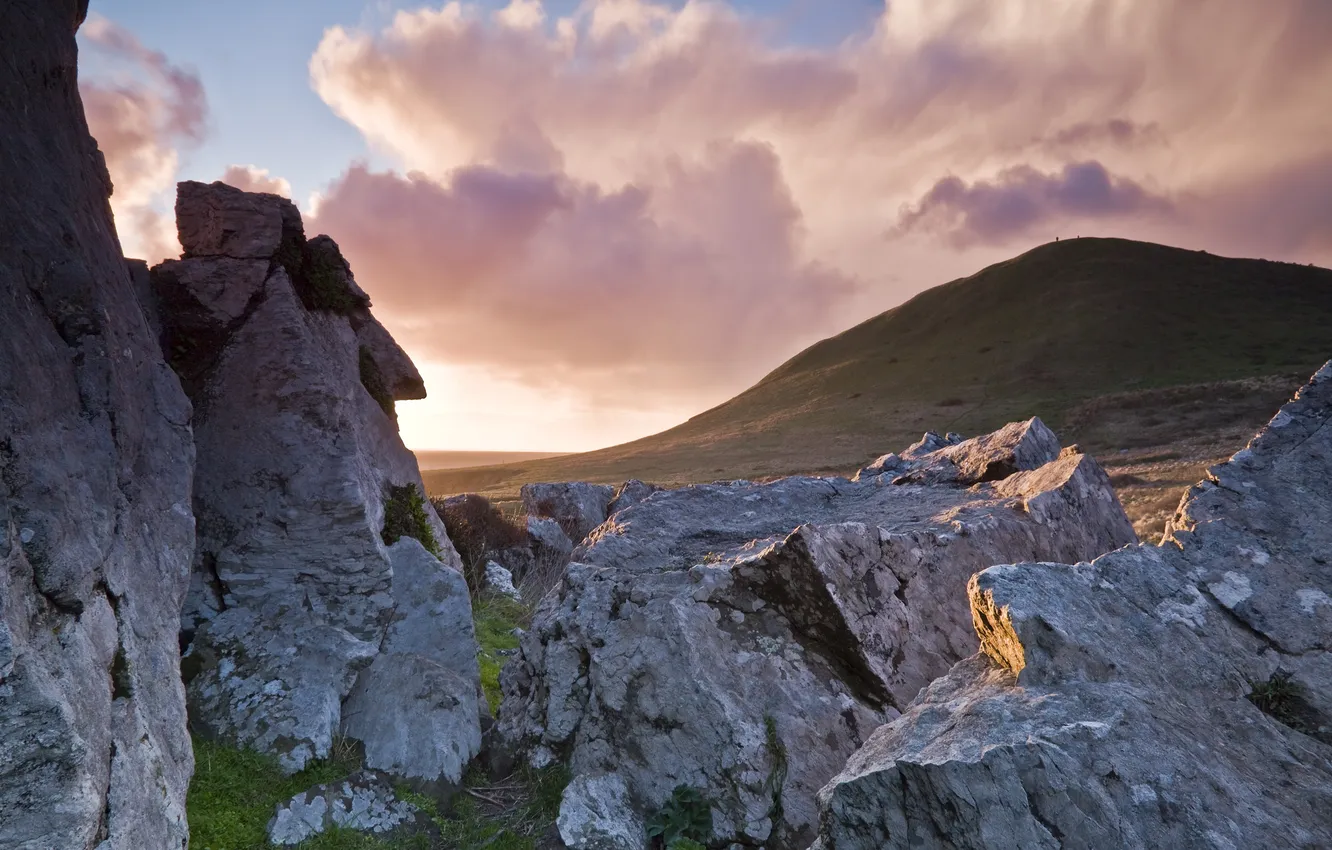 Photo wallpaper the sky, sunset, CA, Stones of Sonoma Coast