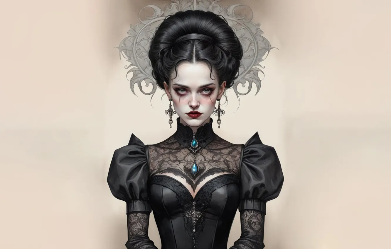 Photo wallpaper girl, style, portrait, hairstyle