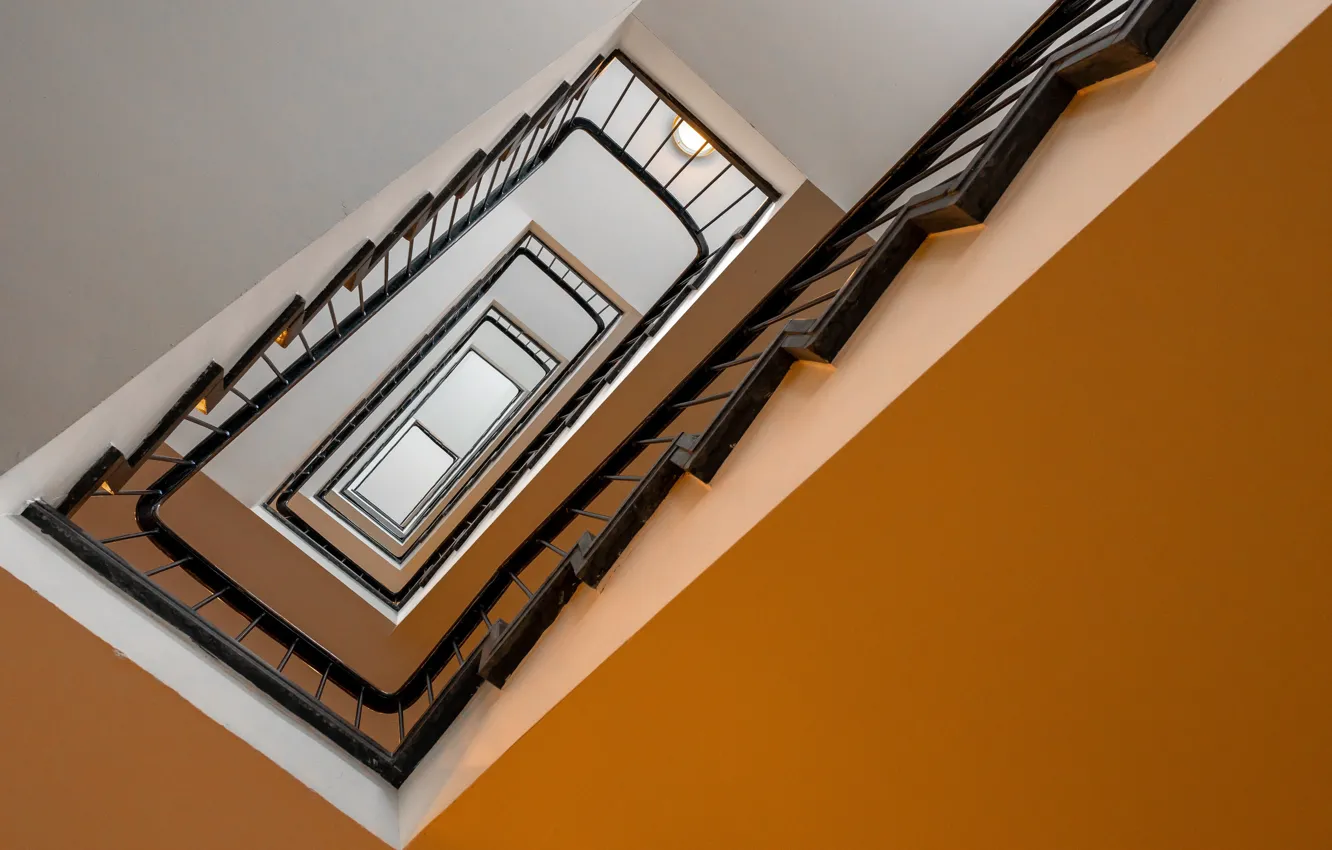 Photo wallpaper house, interior, ladder
