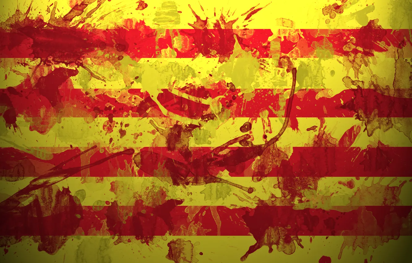 Photo wallpaper squirt, paint, flag, Spain, Barcelona, Barcelona, Catalonia, Espana