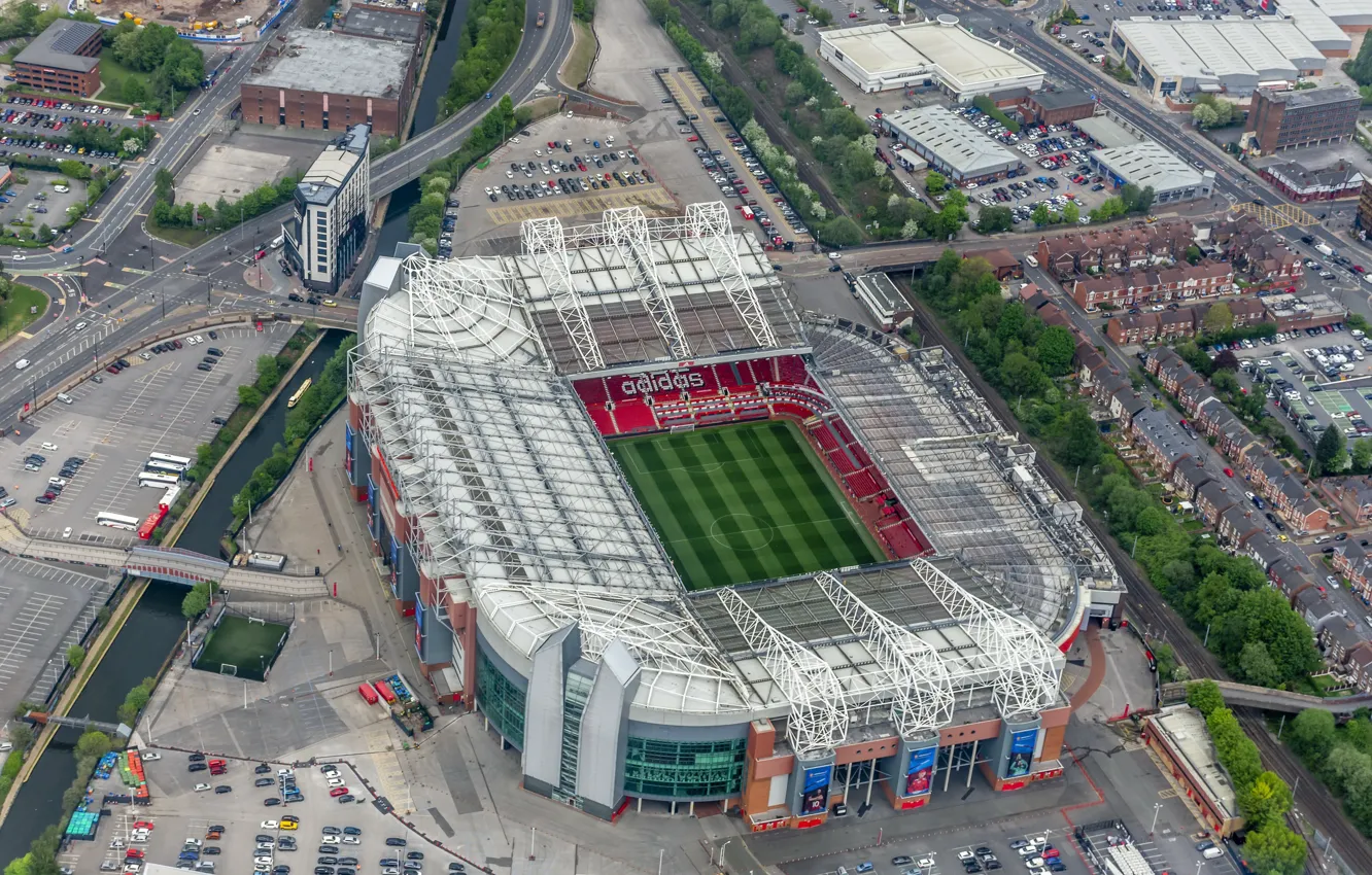 Photo wallpaper football, stadium, Manchester United, Manchester