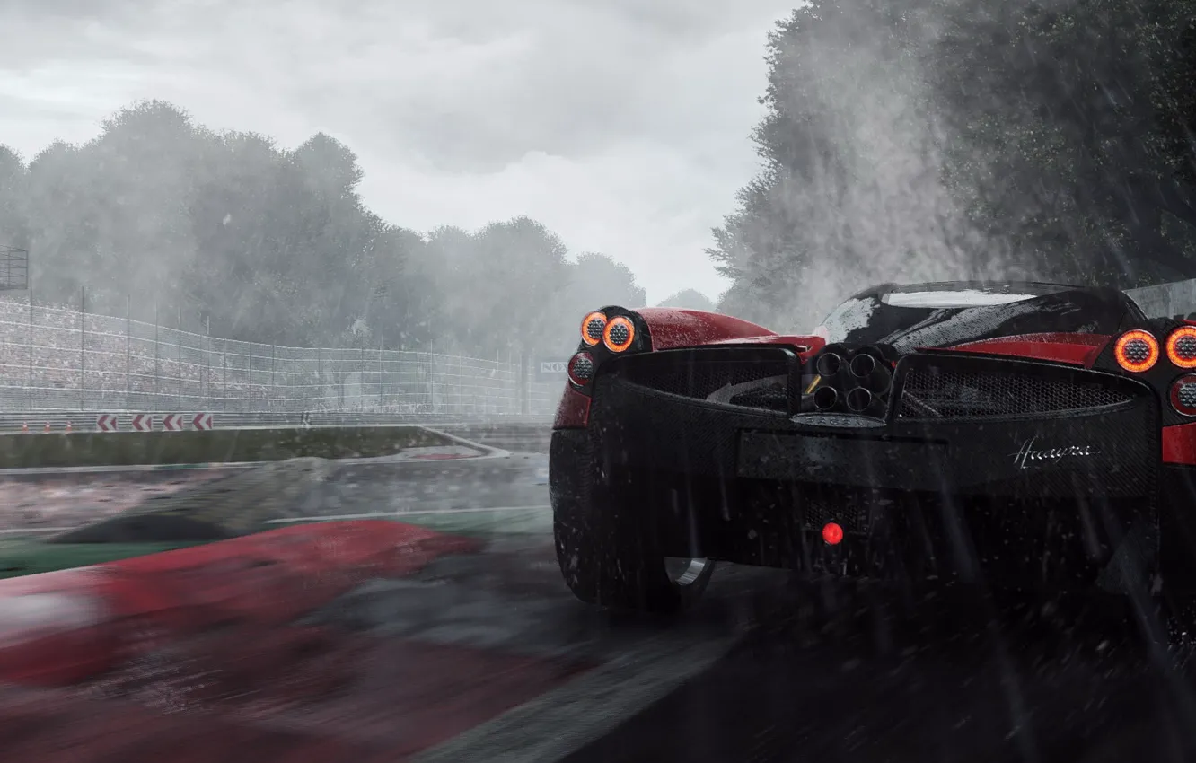 Photo wallpaper supercar, rain, Zonda, speed, Need For Speed Rivals