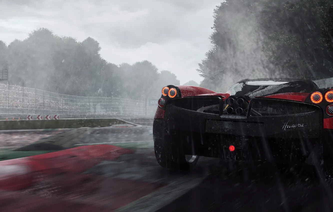 Photo wallpaper rain, Zonda, speed, Supercar, Need for Speed Rivals