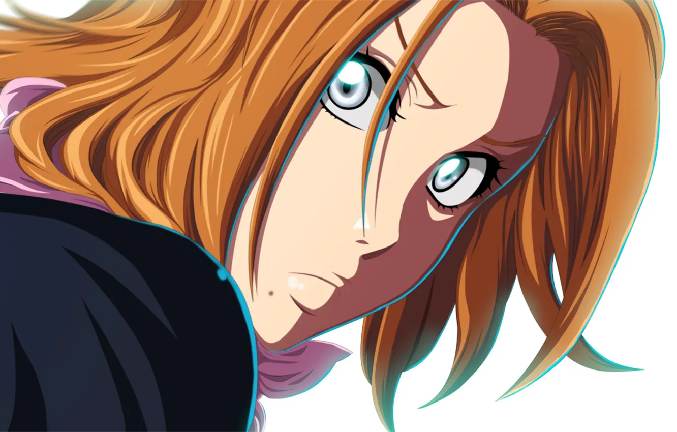 Photo wallpaper girl, face, anime, art, blonde, Bleach, Rangiku Matsumoto