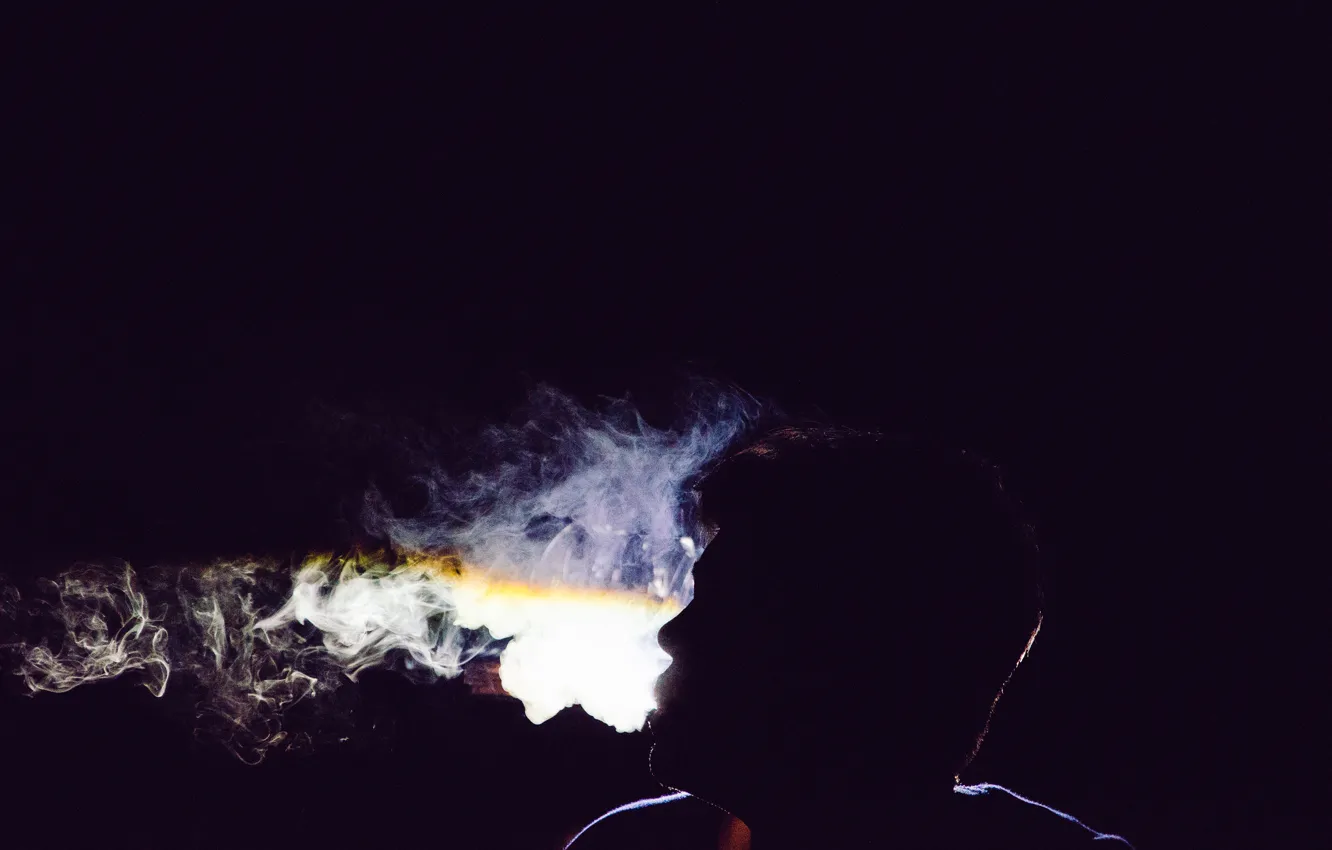 Photo wallpaper smoke, cloud, model, man, guy, Male