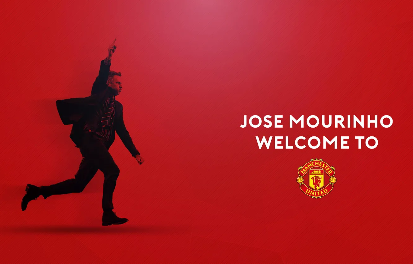 Photo wallpaper wallpaper, sport, logo, football, Manchester United, Jose Mourinho, manager