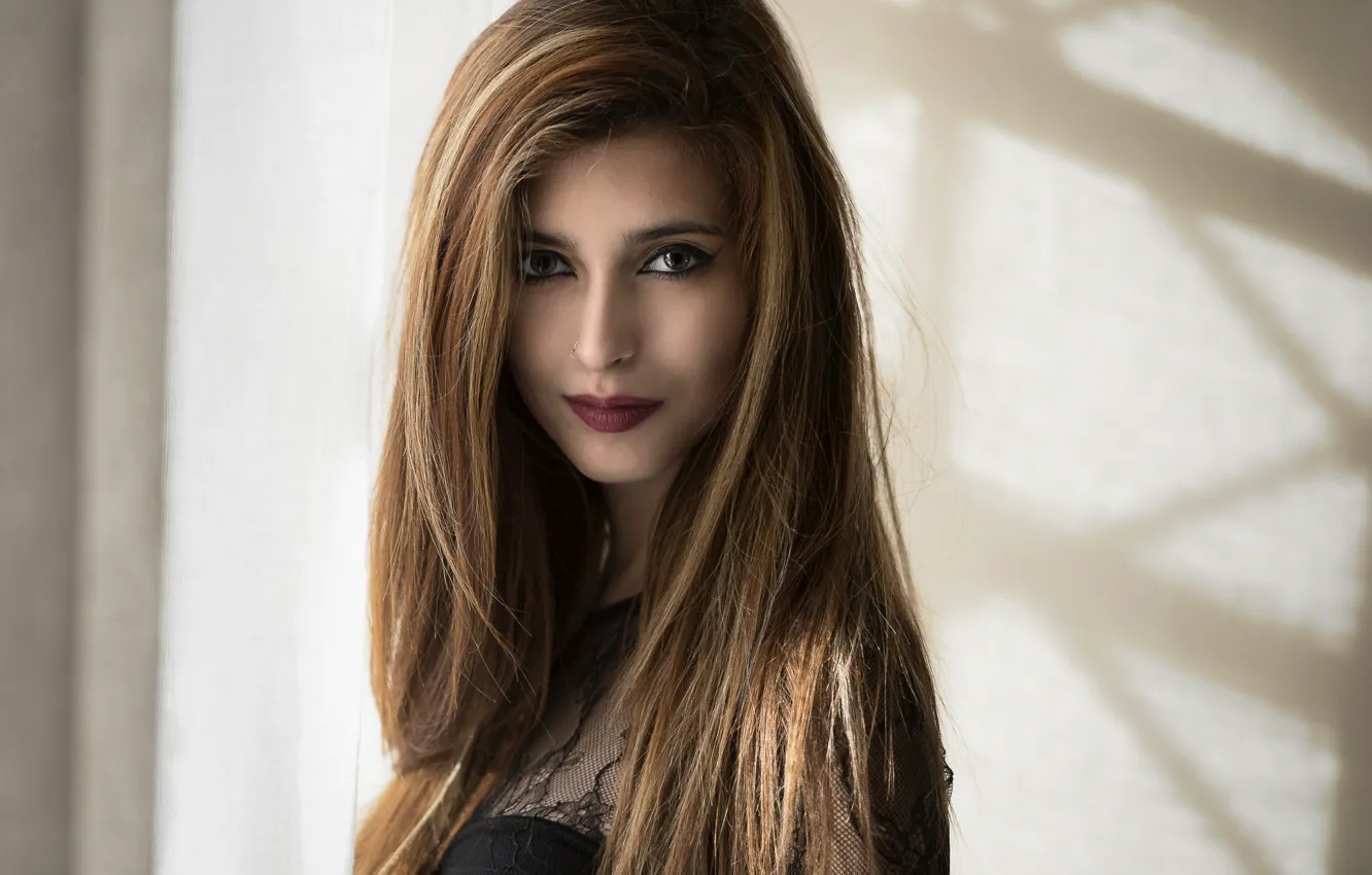 Photo wallpaper girl, face, hair, Anita