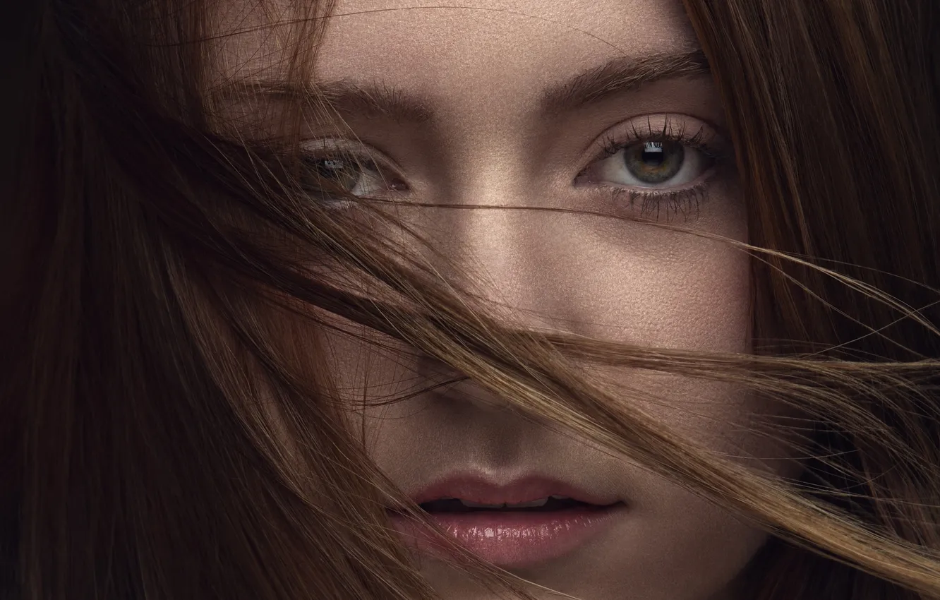 Photo wallpaper look, face, hair, portrait