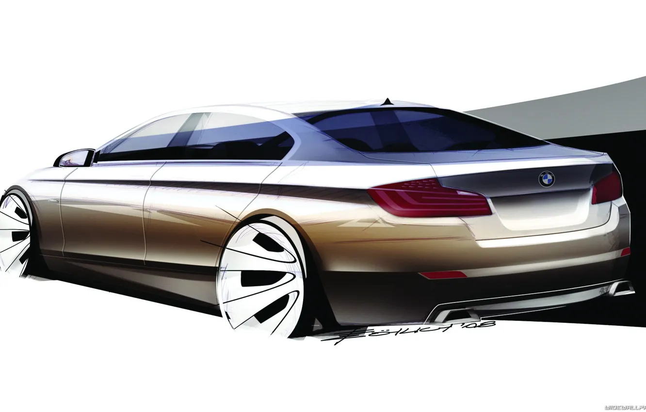 Photo wallpaper car, machine, BMW, Sketch