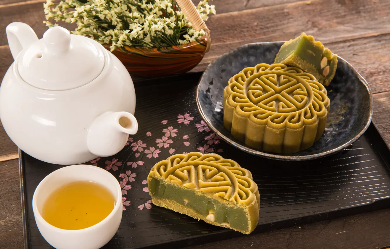Photo wallpaper tea, sweets, dessert, Chinese
