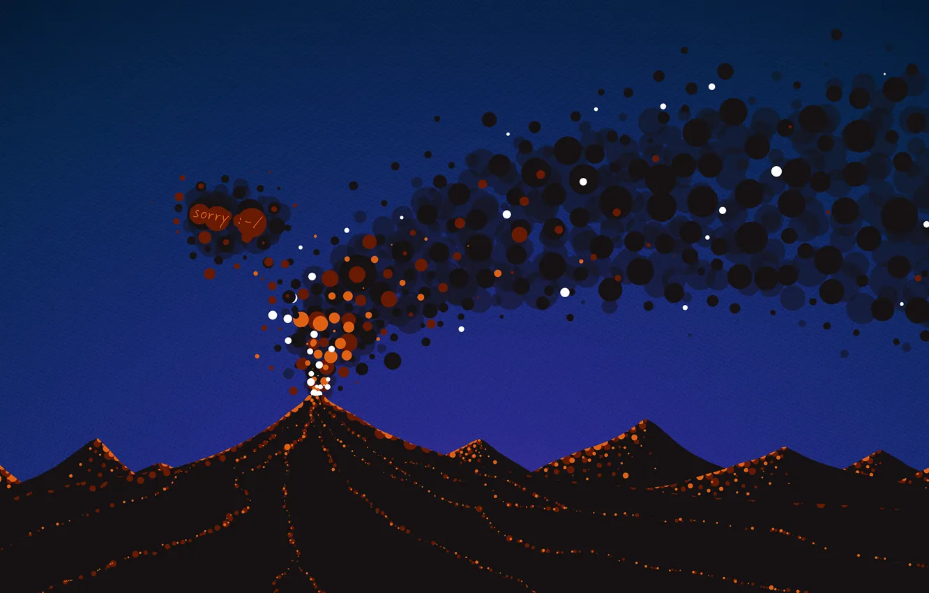 Photo wallpaper the volcano, mug, Eyjafjallajokull