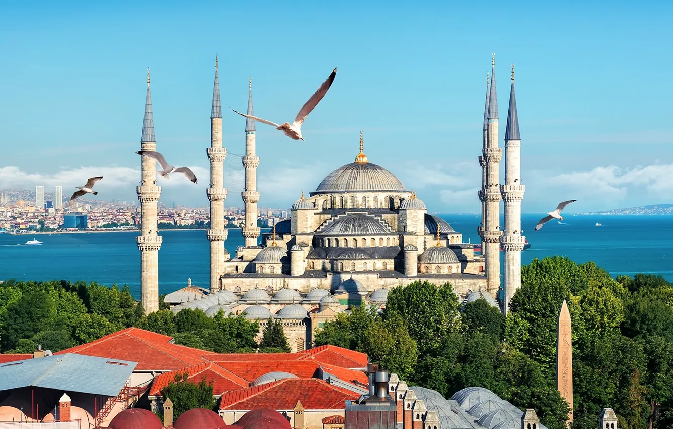 Photo wallpaper Istanbul, Turkey, Blue Mosque, Sultanahmet Camii