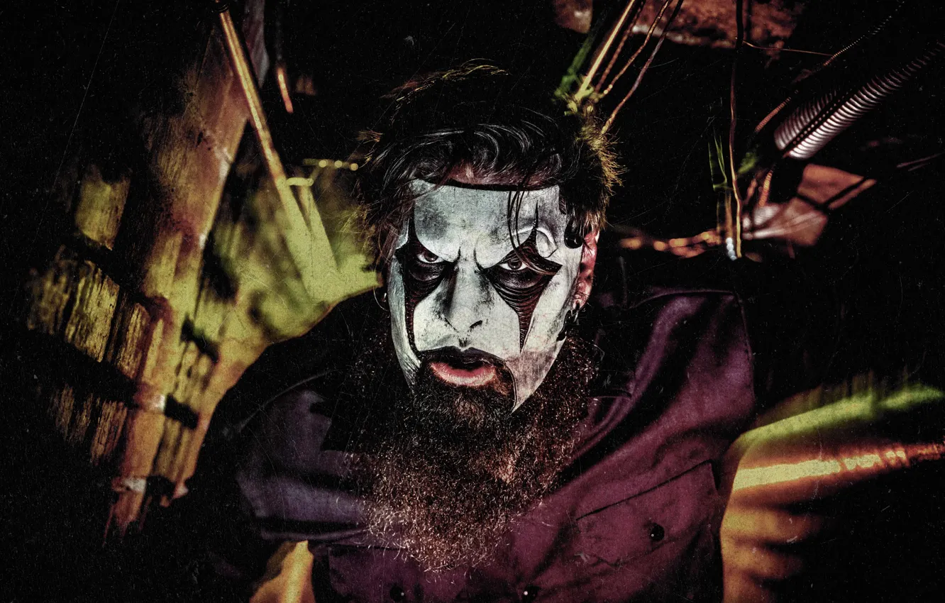 Photo wallpaper mask, guitarist, male, beard, musician, Slipknot, mask, Slipnot