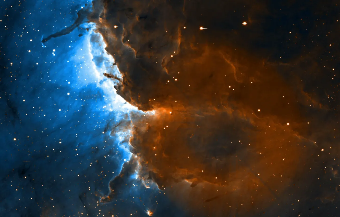Photo wallpaper space, stars, nebula, star formation, Hubble