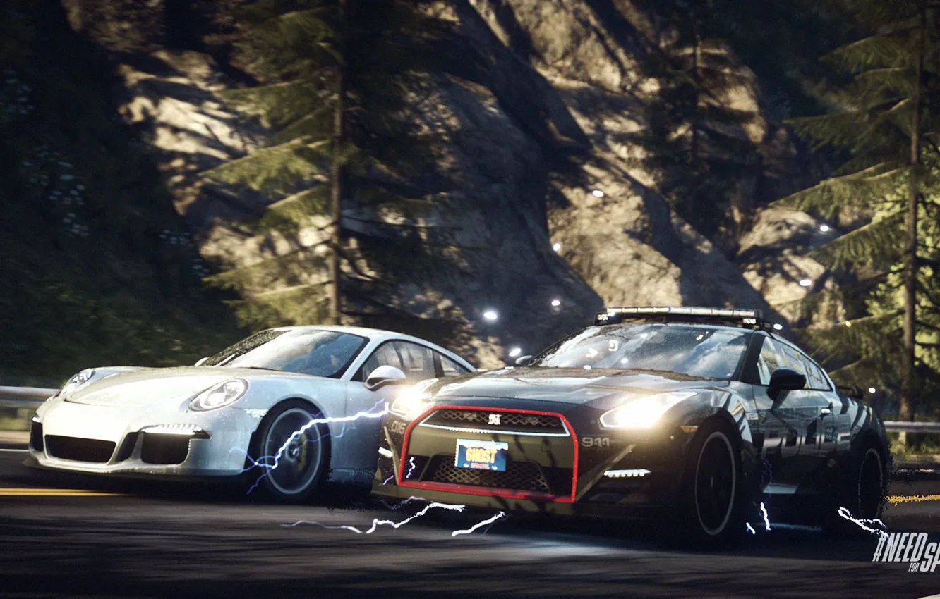 Photo wallpaper 911, Porsche, Need for Speed, nfs, 2013, Nissan GTR, Rivals, NFSR