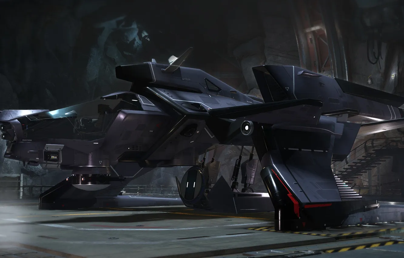 Photo wallpaper fiction, Mustang, Playground, starship, Star Citizen