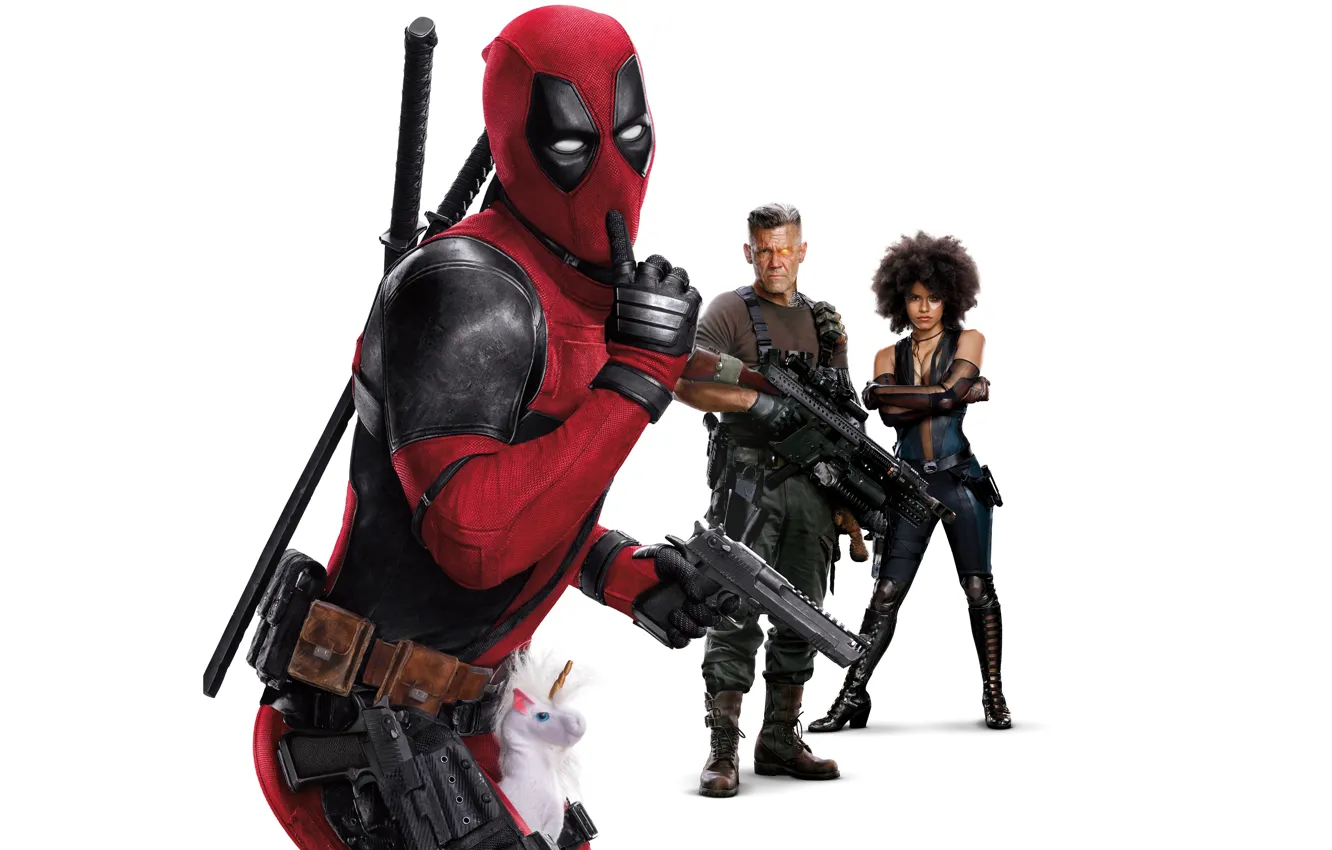 Photo wallpaper white background, characters, Deadpool 2, Deadpool