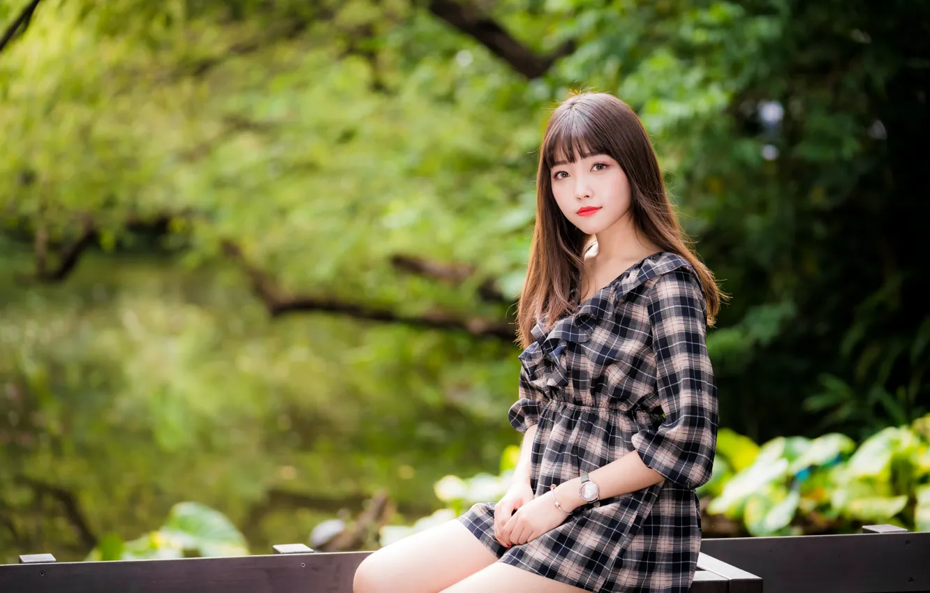 Photo wallpaper girl, Asian, cutie