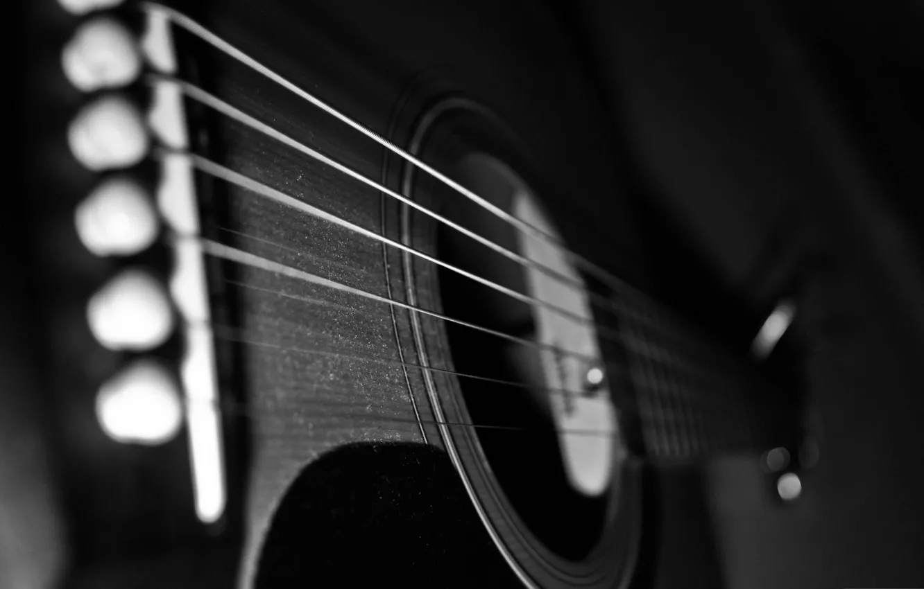 Photo wallpaper guitar, strings, case, dusty guitar