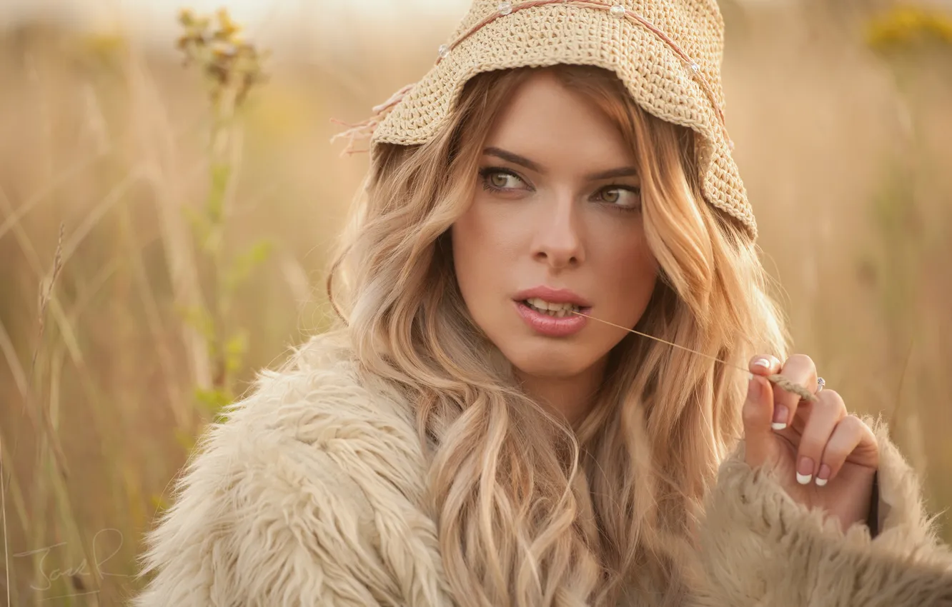 Photo wallpaper look, style, model, hair, hat, Jolie Louise