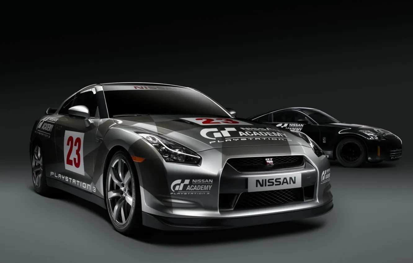 Photo wallpaper nissan 350z, nissan GTR, academy