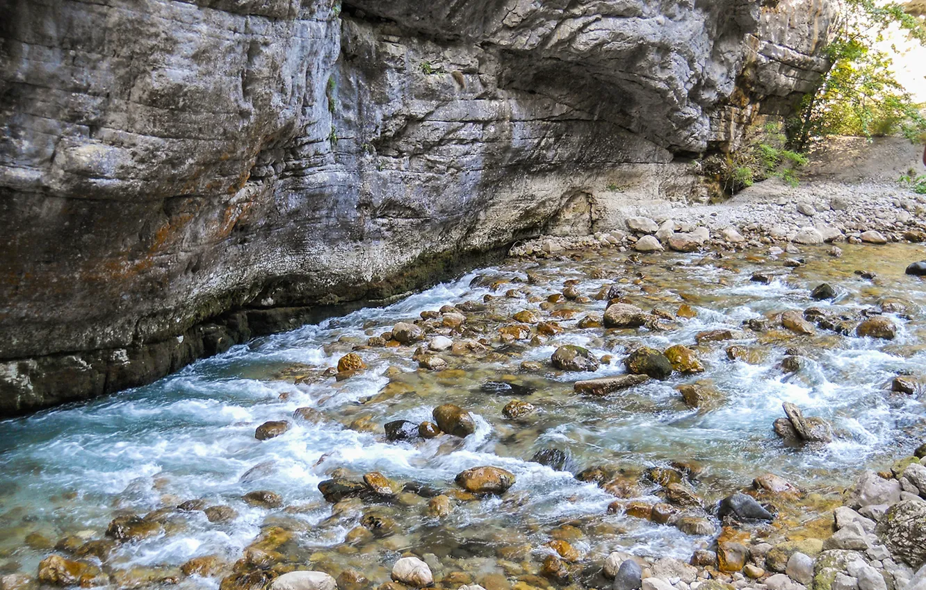 Photo wallpaper water, stones, Abkhazia
