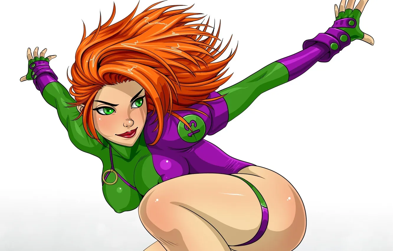 Photo wallpaper chest, look, girl, hair, room, hands, art, costume