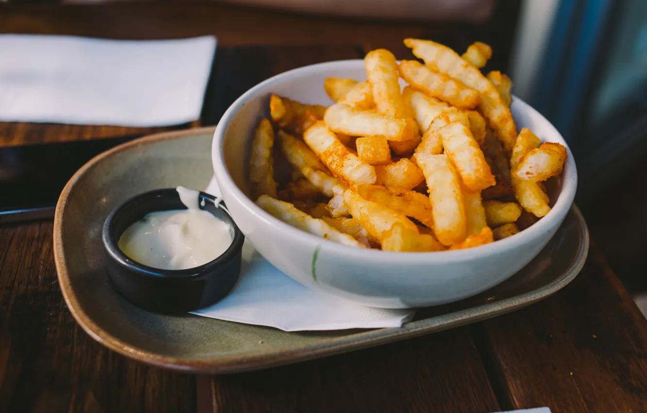 Photo wallpaper food, sauce, potatoes, free