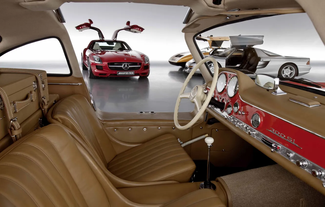 Photo wallpaper machine, auto, retro, Wallpaper, the door, wallpaper, Mercedes, classic