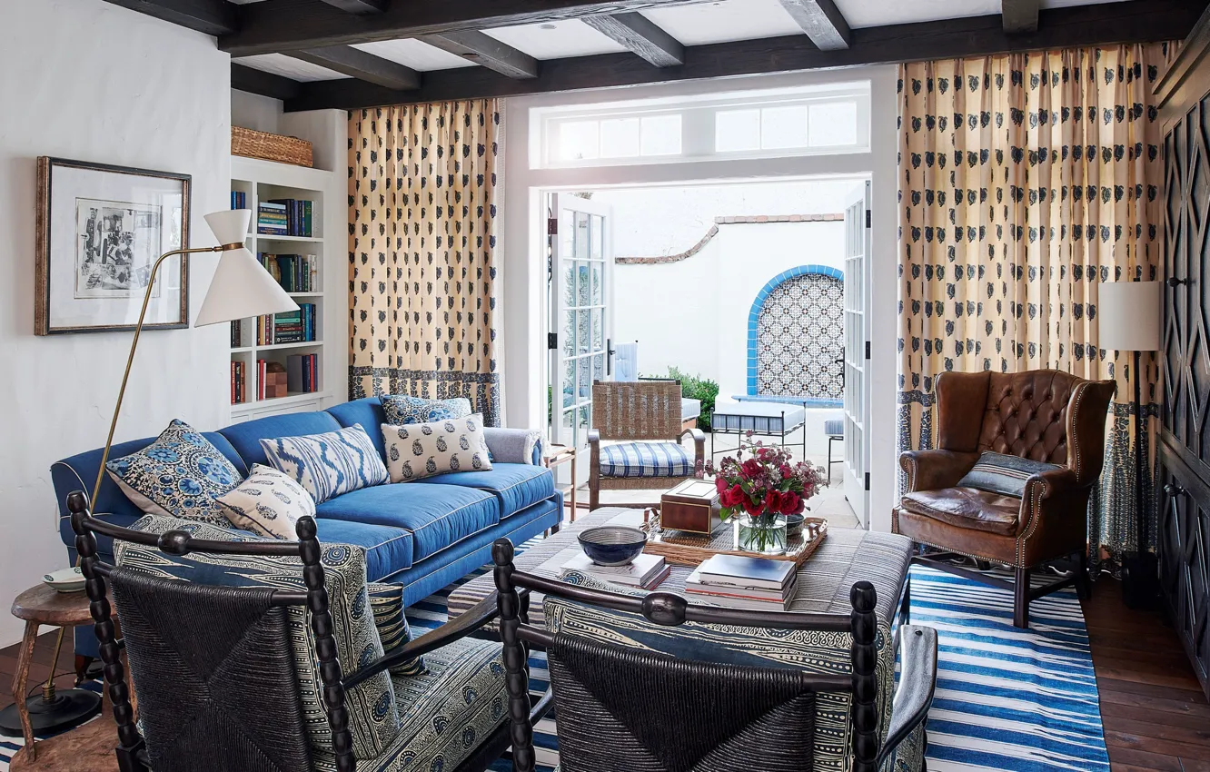 Photo wallpaper design, style, room, interior, library, living room