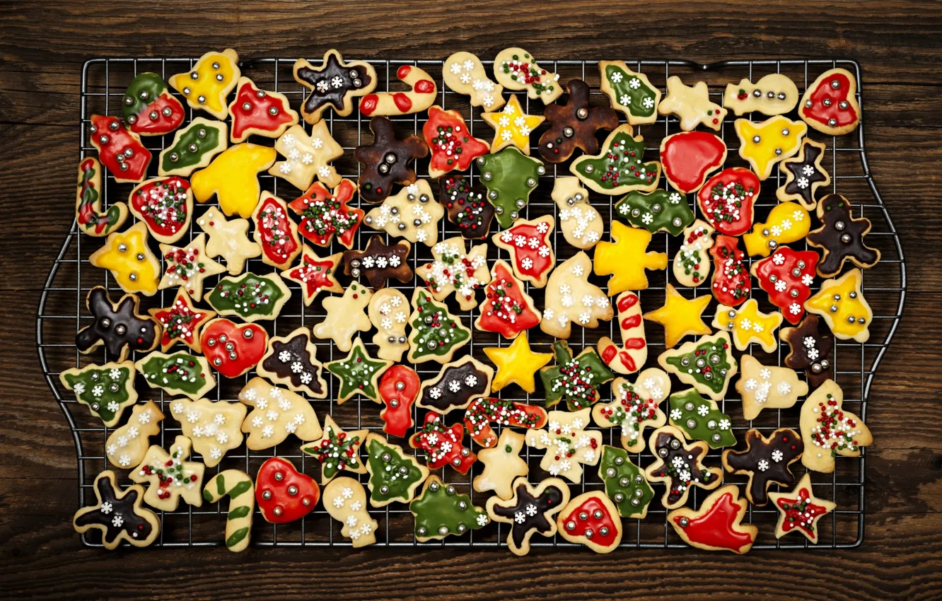 Photo wallpaper new year, cookies, Christmas, Christmas, cookie, New Year, Xmas, cookies