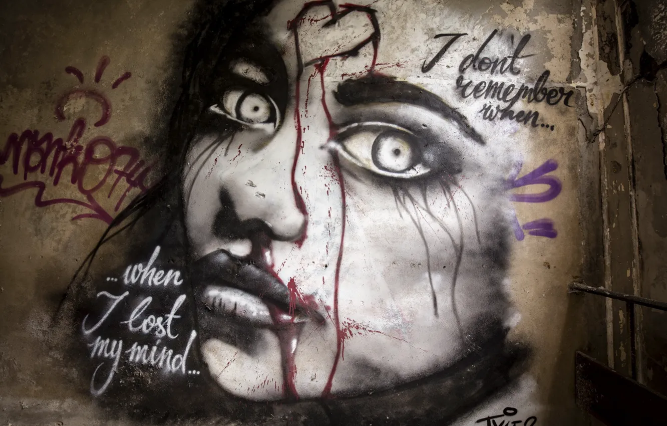 Photo wallpaper background, wall, grafiti