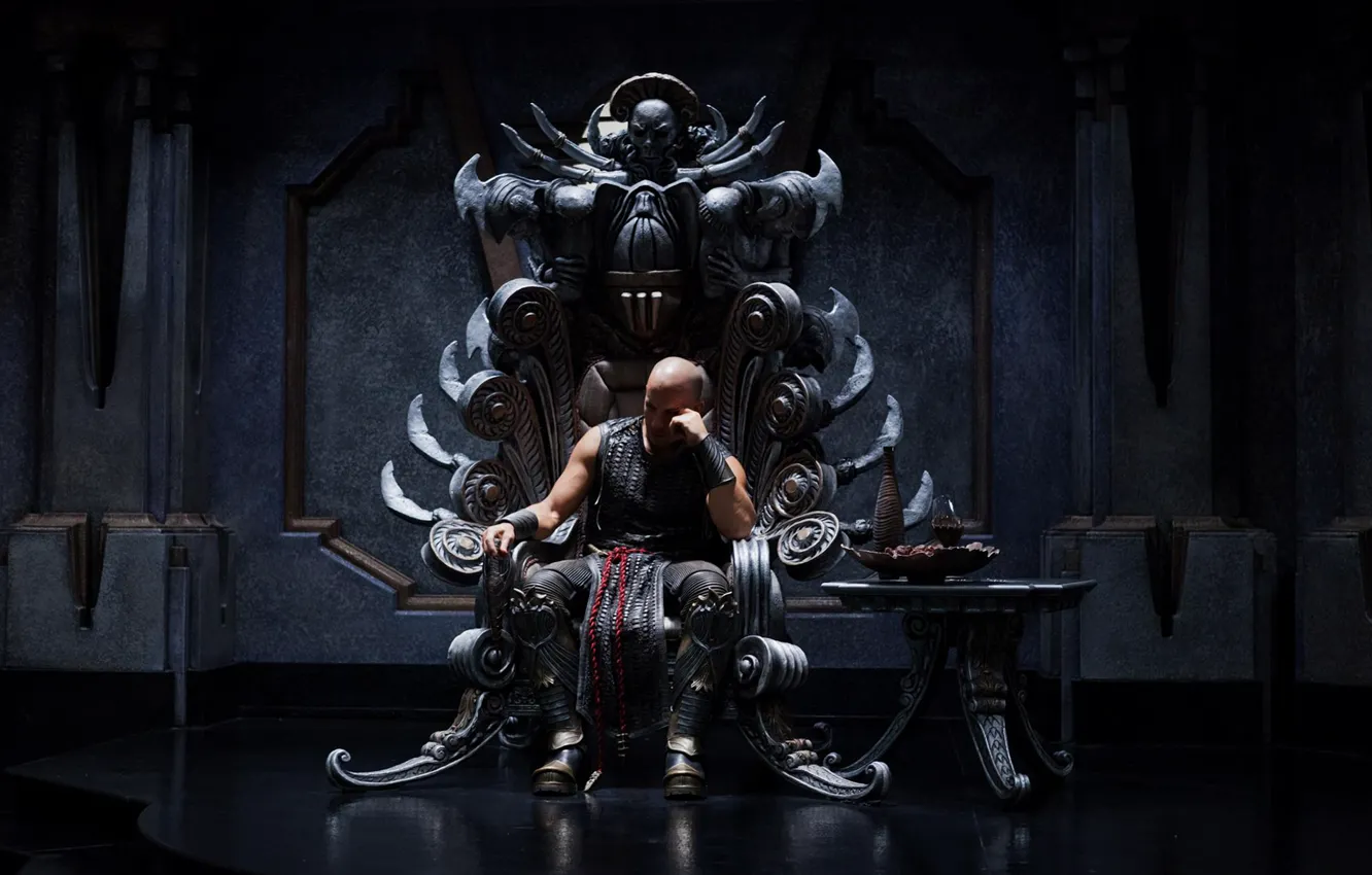 Photo wallpaper hall, The Chronicles of Riddick, The Chronicles Of Riddick, VIN Diesel, the throne, Vin Diesel