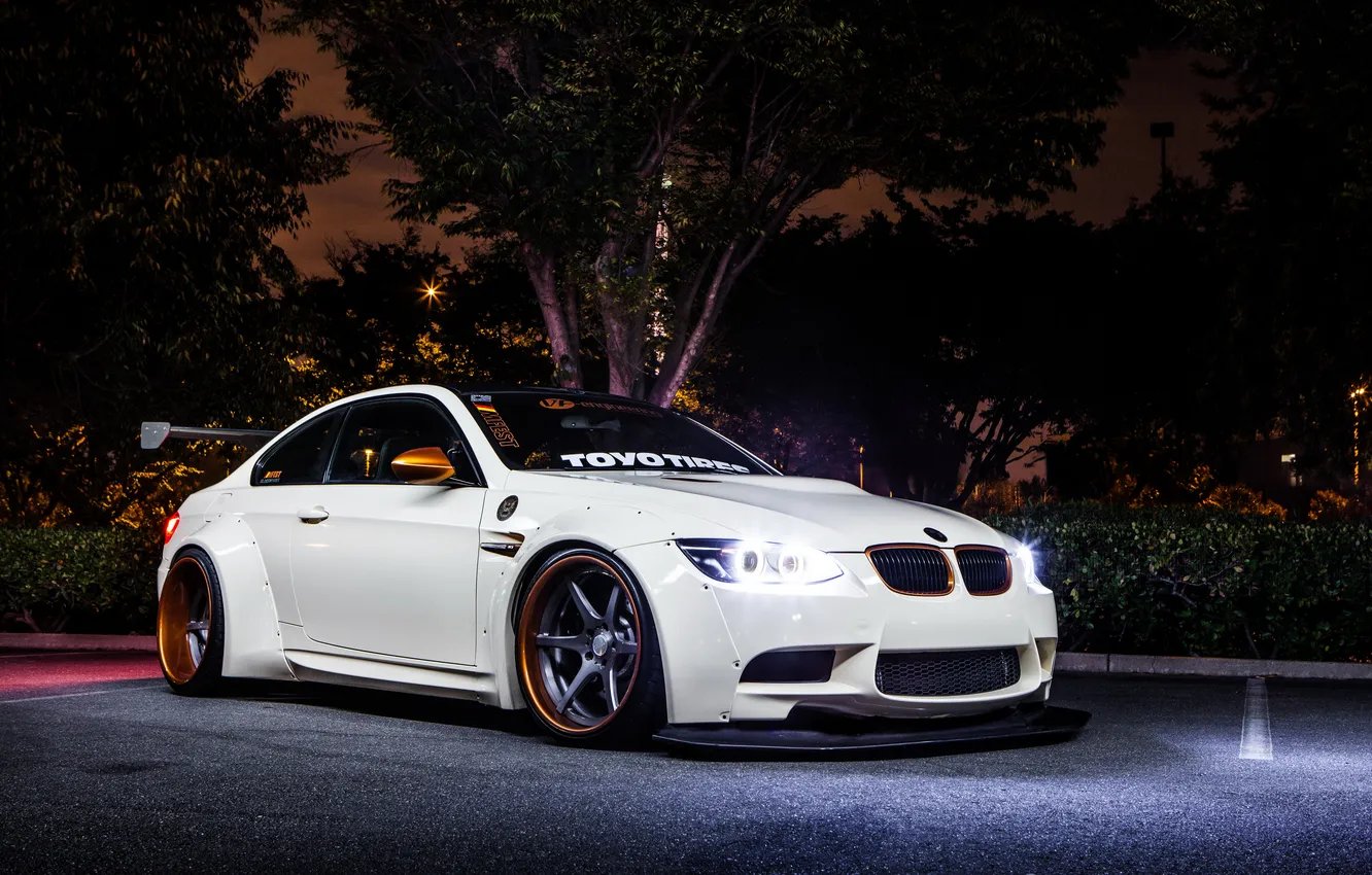 Photo wallpaper auto, night, tuning, BMW, coupe, tuning, bmw m3, rechange