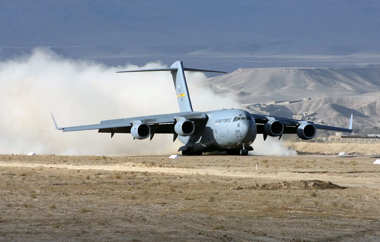 Photo wallpaper Boeing, UNITED STATES AIR FORCE, C-17, American strategic military transport aircraft, Globemaster III