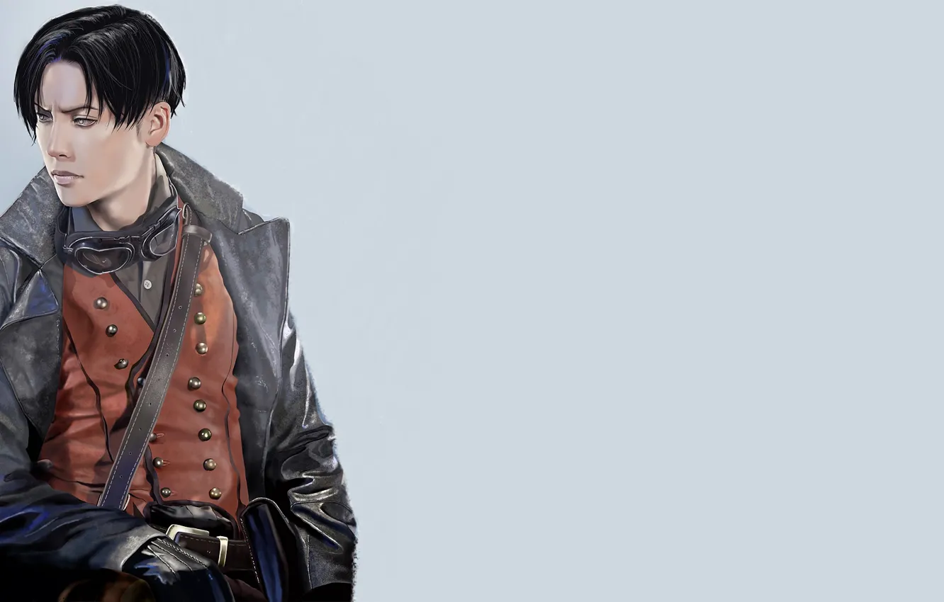 Photo wallpaper jacket, gloves, guy, Shingeki no Kyojin, Attack Of The Titans, Levi Ackerman, by redwarrior3