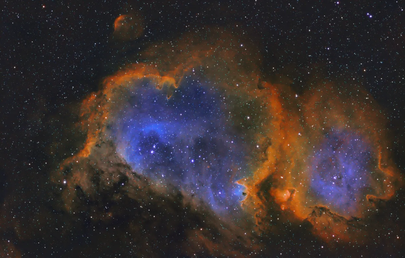 Photo wallpaper Soul, emission nebula, in the constellation Cassiopeia, IC1848