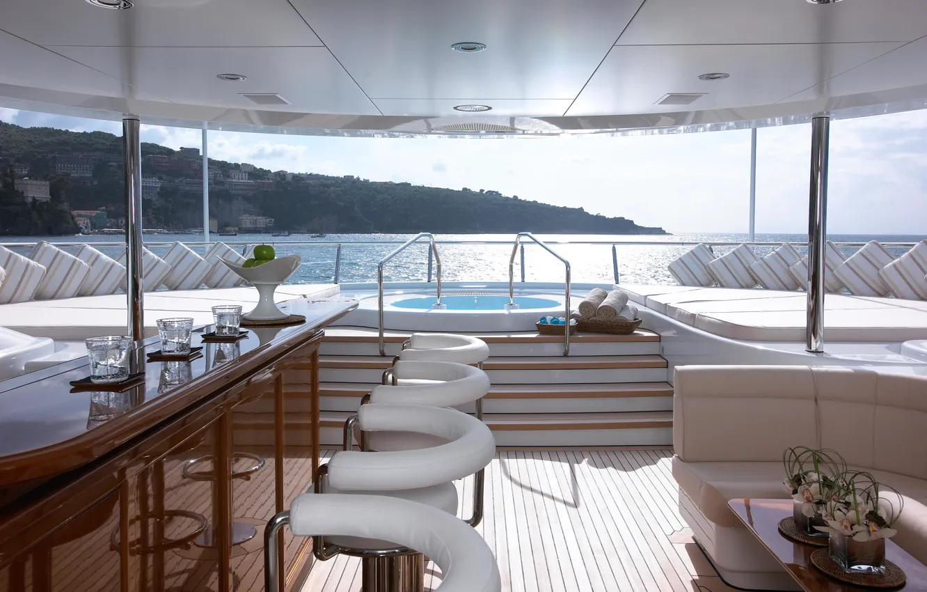 Photo wallpaper luxury, deck, motor, yacht Secret