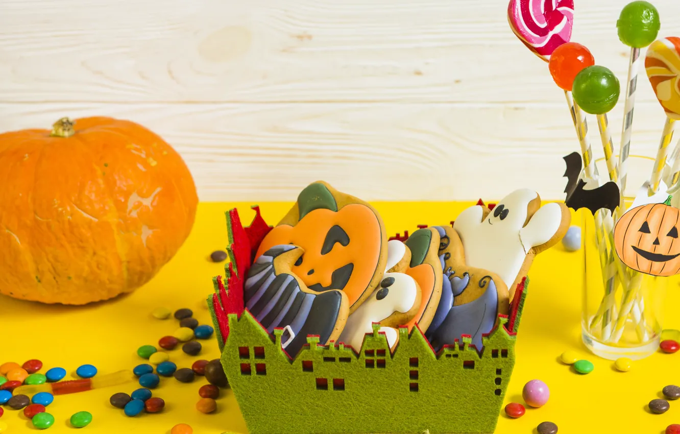 Photo wallpaper holiday, basket, cookies