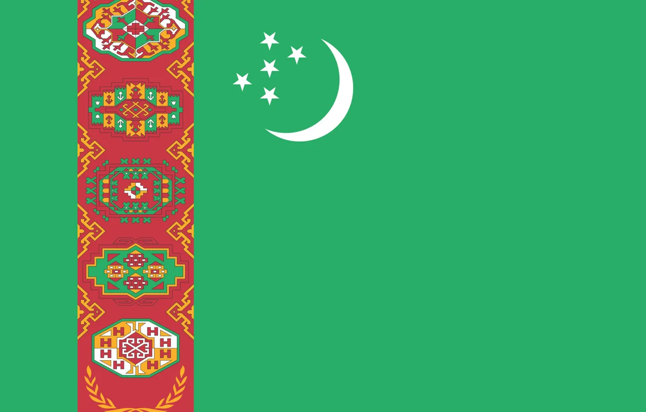 Photo wallpaper green, colors, Turkmenistan