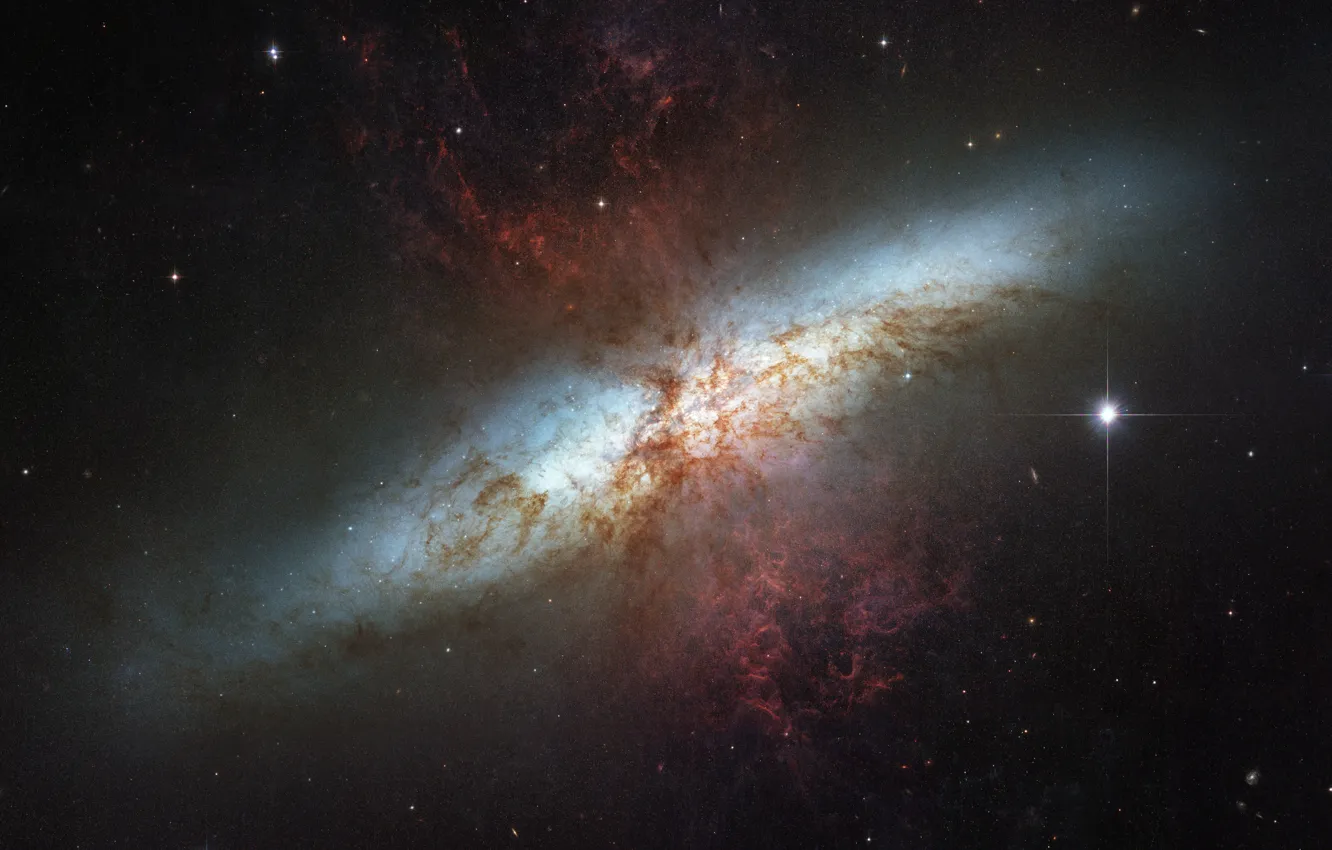 Photo wallpaper stars, galaxy, constellation, M82, The Big Dipper, Cigar