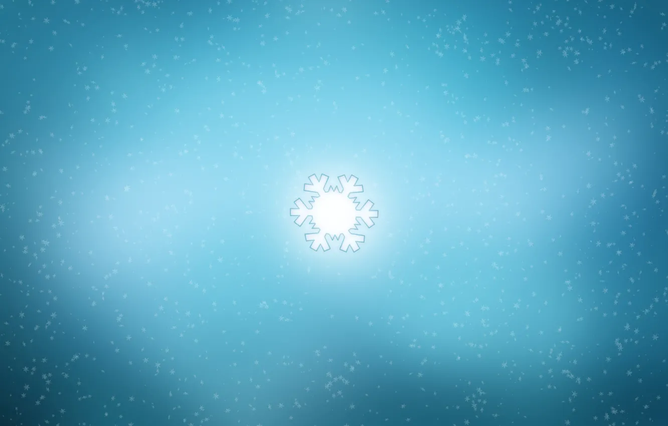Photo wallpaper snow, snowflakes, glow, minimalism